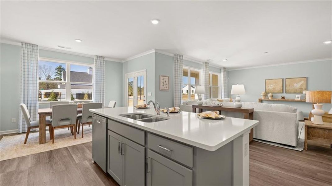 Furnished interior view inside a new home in Kingston Ranch at Lake Oconee, Buckhead (Image 28).
