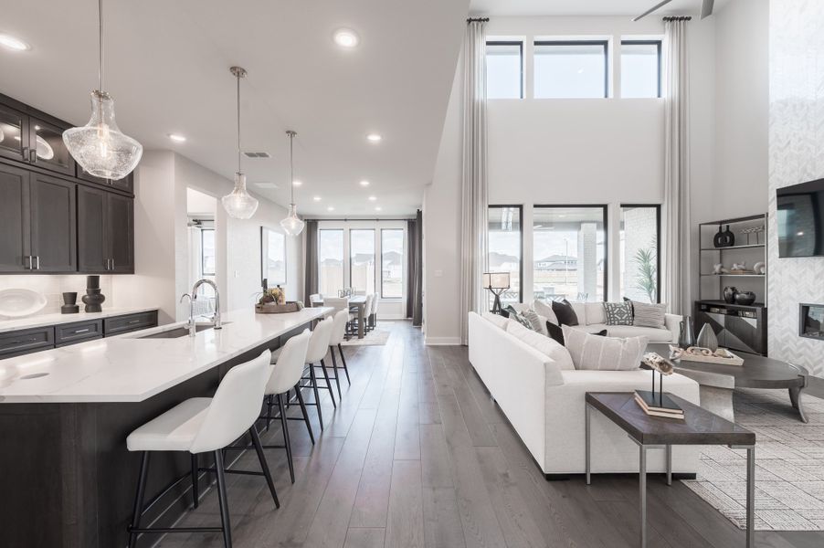 Representative furnished interior of a home built from the Bogata by Tri Pointe Homes in Harvest Green, Richmond (Image 49).