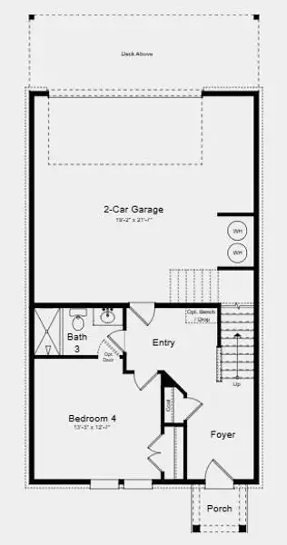 2D floor plan layout of this home in Dreycott, Lawrenceville, GA (Image 3).