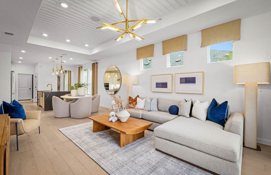 Representative furnished interior of a home built from the Hallmark by Del Webb in Sun City Texas, Georgetown (Image 9).
