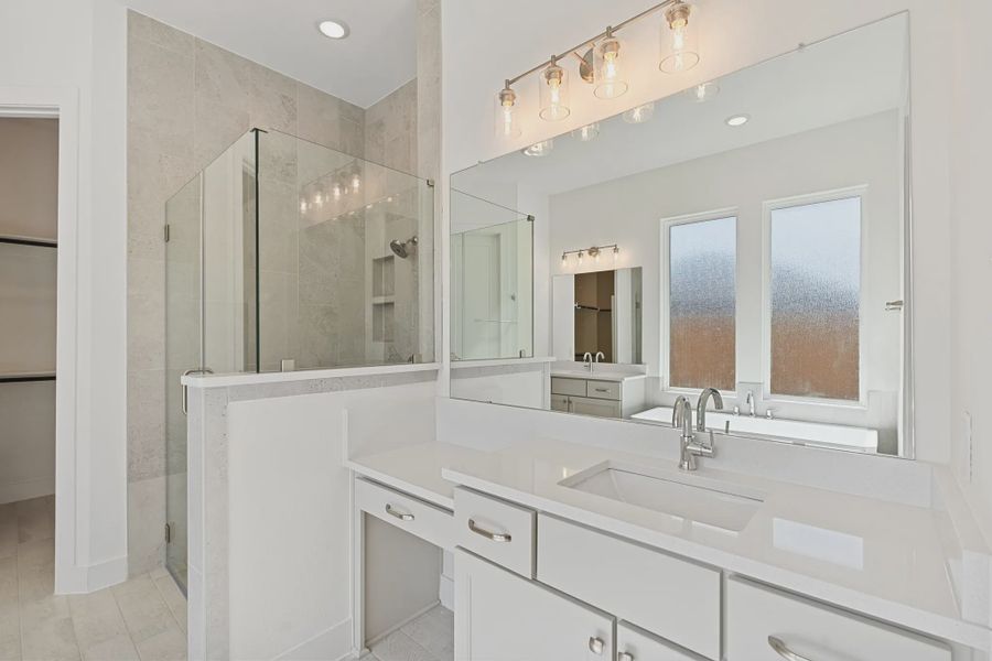 Representative furnished interior of a home built from the Brentwood by Chesmar Homes in Meridiana 50's and 60's, Manvel (Image 8).