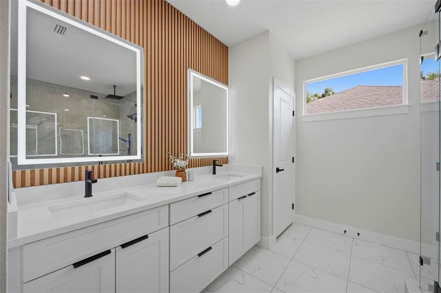 Furnished interior view inside a new home in , Tampa (Image 64).