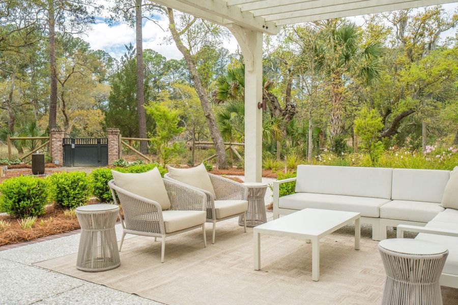 Exterior details and patio area of a home in , Charleston (Image 29).