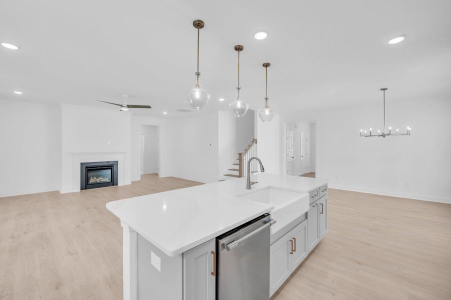 Representative furnished interior of a home built from the The Highland by RobuckHomes in Windwater, Hampstead (Image 14).