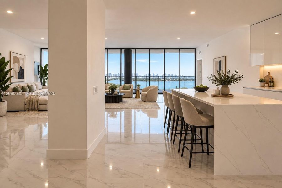 Furnished interior view inside a new home in Aria Reserve, Miami (Image 27).