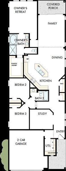2D floor plan layout of this home in The Highlands 40', Porter, TX (Image 2). 2D floor plan layout of this home in The Highlands 40', Porter, TX (Image 2).
