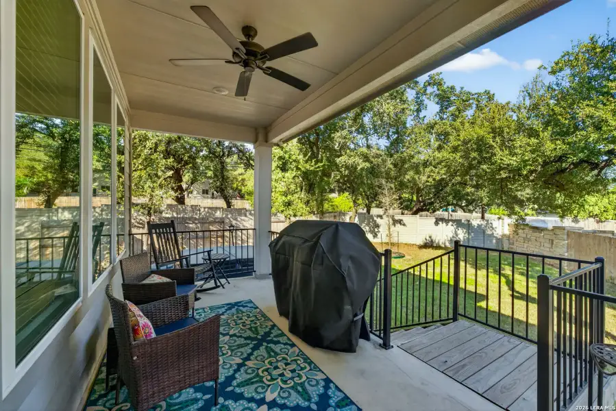Exterior details and patio area of a home in Park Hill Commons, San Antonio (Image 3).
