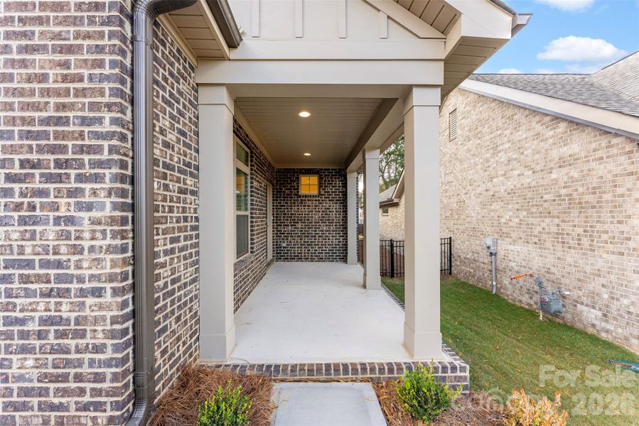 Exterior details and patio area of a home in The Courtyards on New Hope, Gastonia (Image 3). Exterior details and patio area of a home in The Courtyards on New Hope, Gastonia (Image 3).