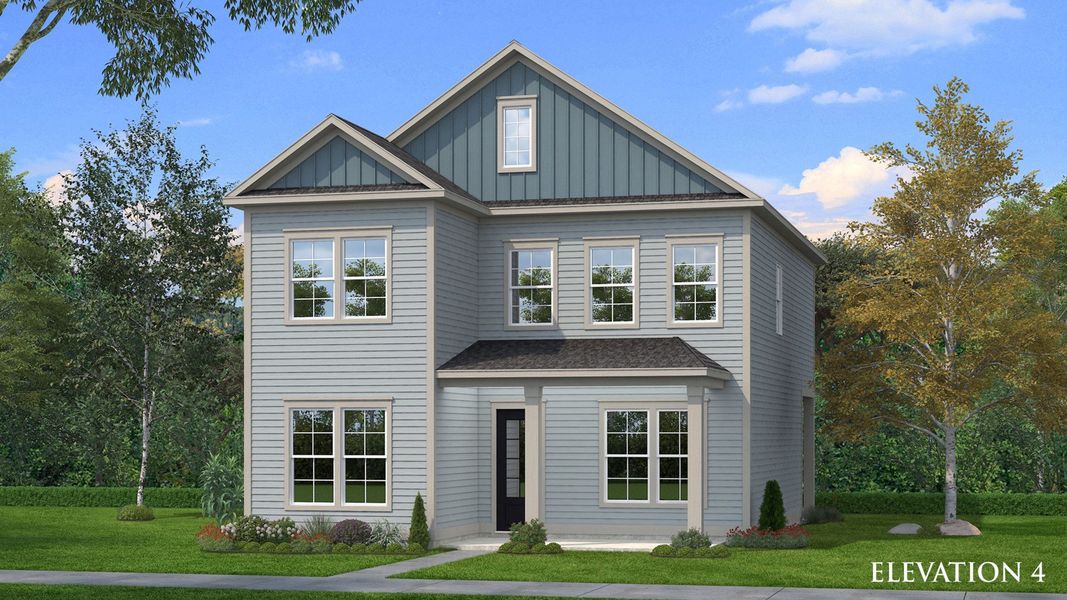 Front exterior of a new home in Miller Farm, Pineville, NC, highlighting curb appeal (Image 24). Front exterior of a new home in Miller Farm, Pineville, NC, highlighting curb appeal (Image 24).