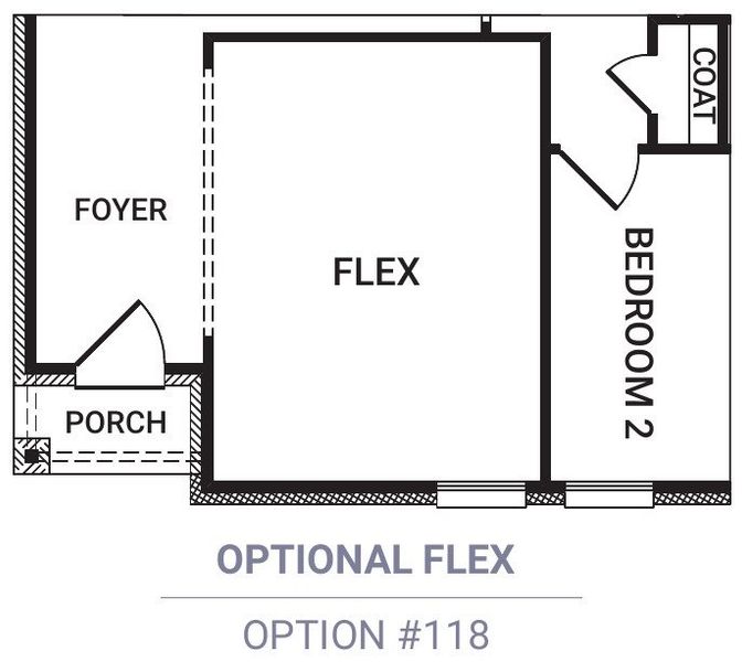 Flex (eliminates Bedroom 3) Flex (eliminates Bedroom 3)