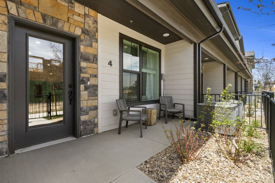 Representative exterior details of a home built from the The Crestone by Landmark Homes in Northfield at Old Town, Fort Collins (Image 2).
