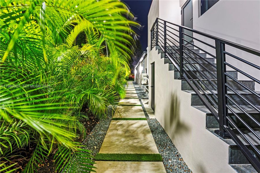 Exterior details and patio area of a home in , North Miami (Image 46).