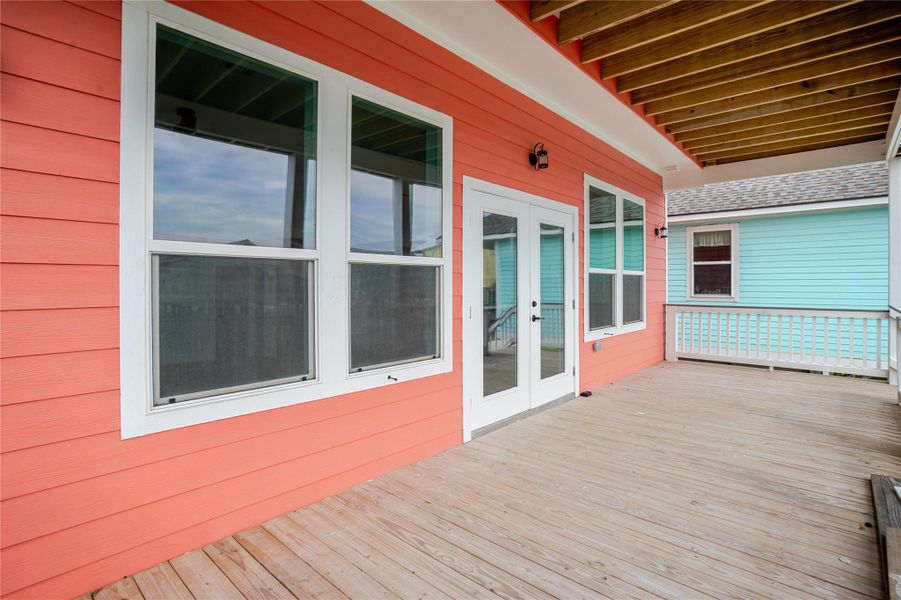 Walk from the spacious deck to start collecting seashells. Visualize comfy, beachy furniture to relax and get away from the city to enjoy all the beach has to offer.