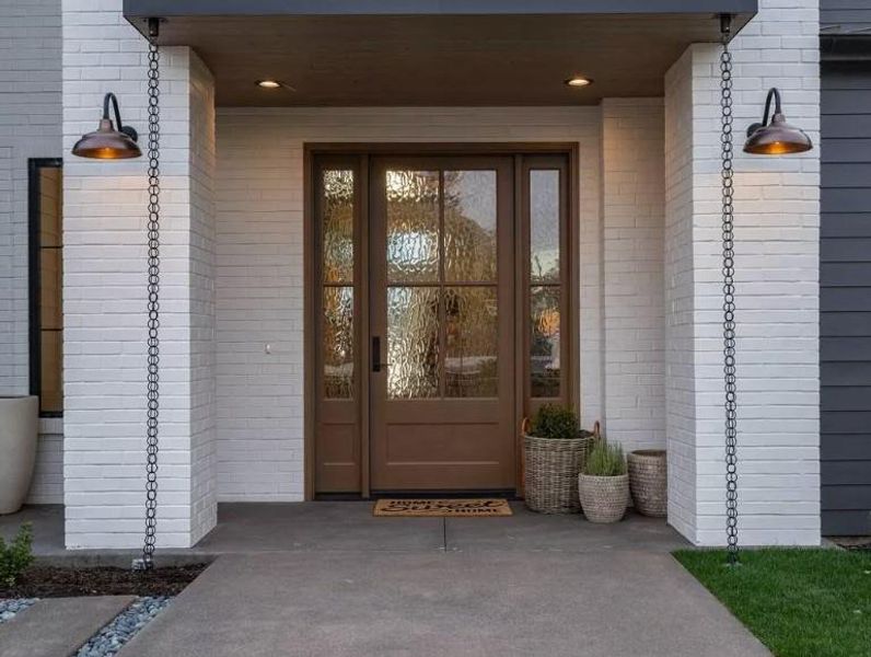 Custom Stained Wood Front Door