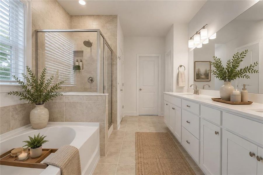 Furnished interior view inside a new home in Bailey Fence, Dacula (Image 10).