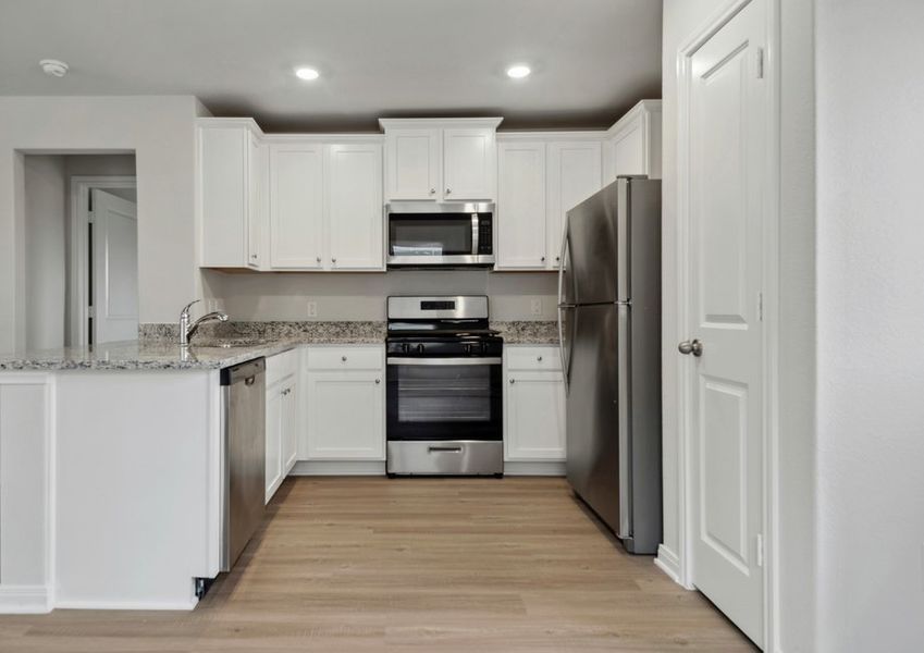 Chef-ready kitchen with stainless steel appliances Chef-ready kitchen with stainless steel appliances