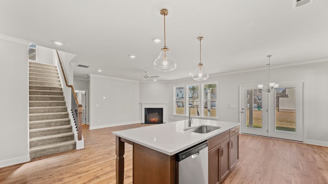 Furnished interior view inside a new home in Heritage Pointe, Senoia (Image 10).
