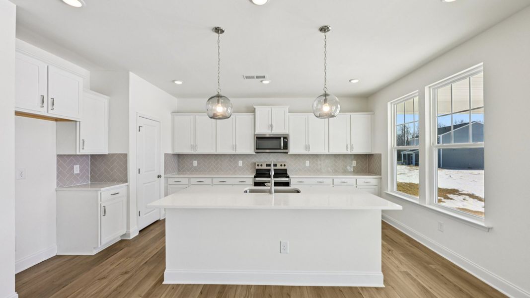 Representative furnished interior of a home built from the Burton by DRB Homes in Owen Park, Gibsonville (Image 19). Representative furnished interior of a home built from the Burton by DRB Homes in Owen Park, Gibsonville (Image 19).