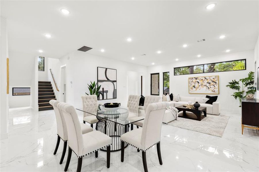 Furnished interior view inside a new home in , Dallas (Image 6). Furnished interior view inside a new home in , Dallas (Image 6).