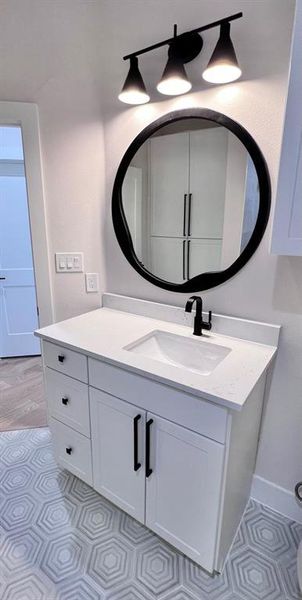 Upstairs bathroom vanity