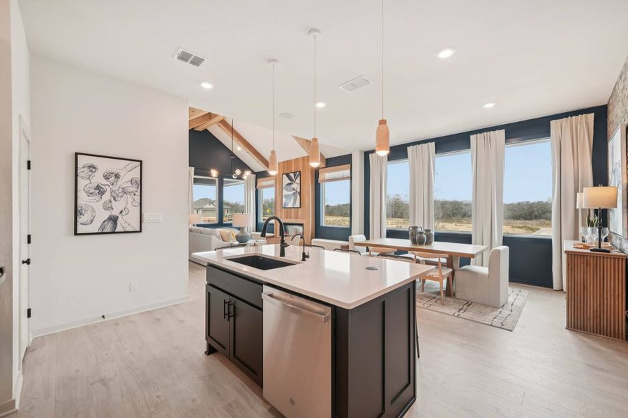 Furnished interior view inside a new home in Stream Waters, Seguin (Image 34).