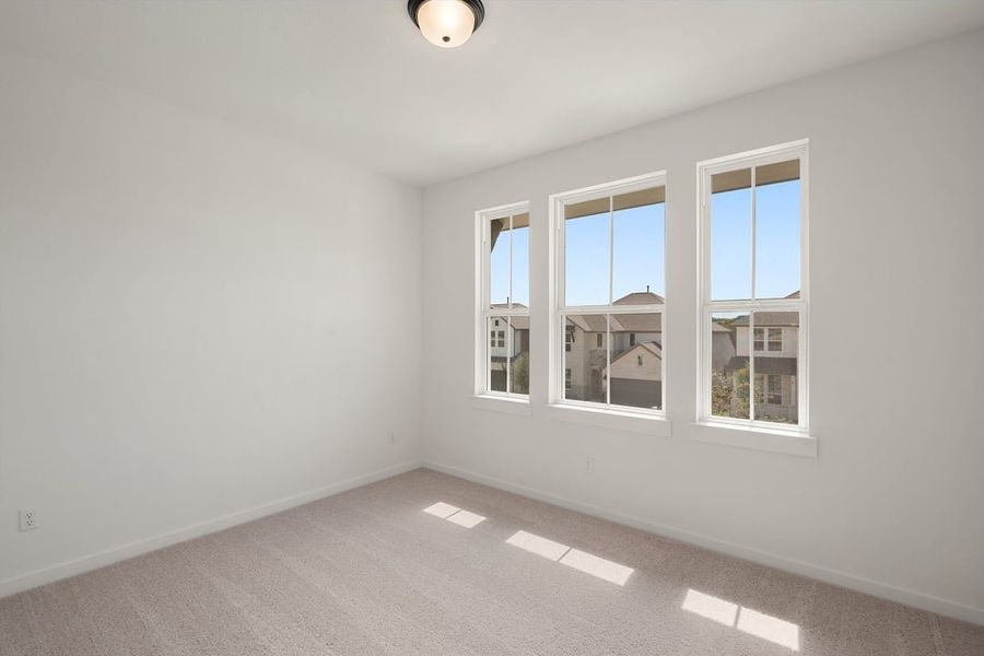 Spacious, unfurnished interior of a new home in Park Collection at Lariat, Liberty Hill (Image 38). Spacious, unfurnished interior of a new home in Park Collection at Lariat, Liberty Hill (Image 38).