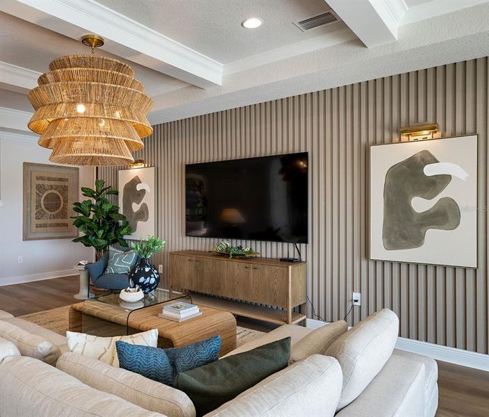 Furnished interior view inside a new home in Cassata Lakes, Nokomis (Image 4). Furnished interior view inside a new home in Cassata Lakes, Nokomis (Image 4).