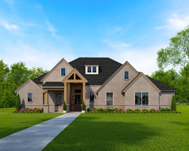 Representative exterior photo of a completed home built from the Connor by Our Country Homes in Sandstrom Ranch, Saginaw, TX (Image 12).