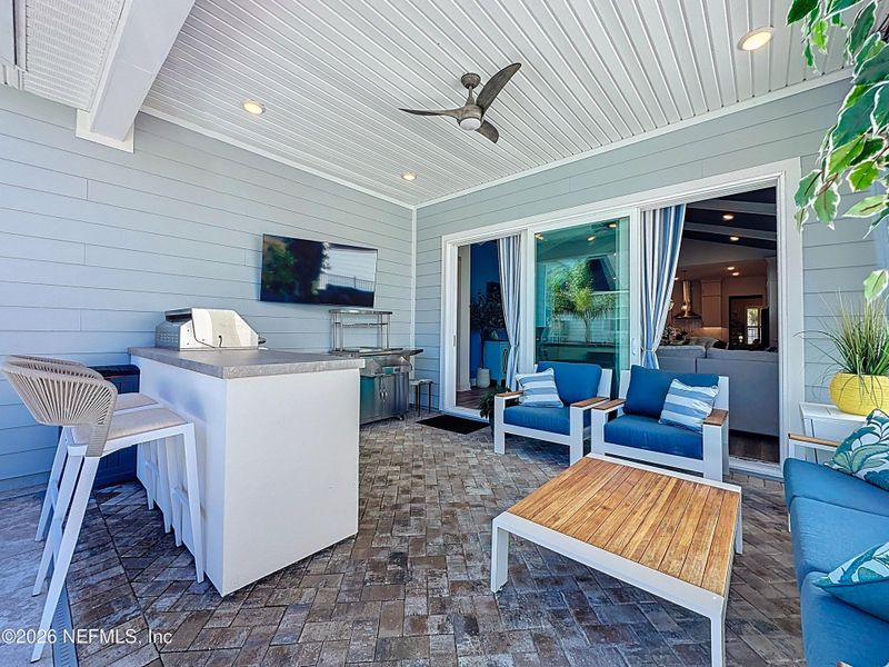 Exterior details and patio area of a home in Seabrook Village at Seabrook, Ponte Vedra (Image 23).