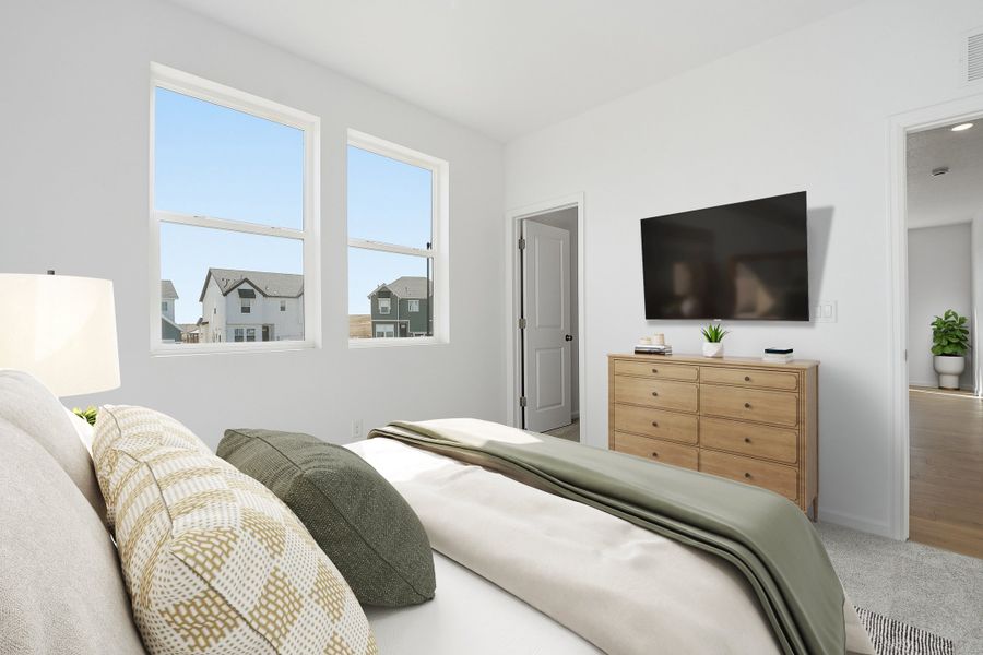 Furnished interior view inside a new home in Trailstone, Arvada (Image 8).