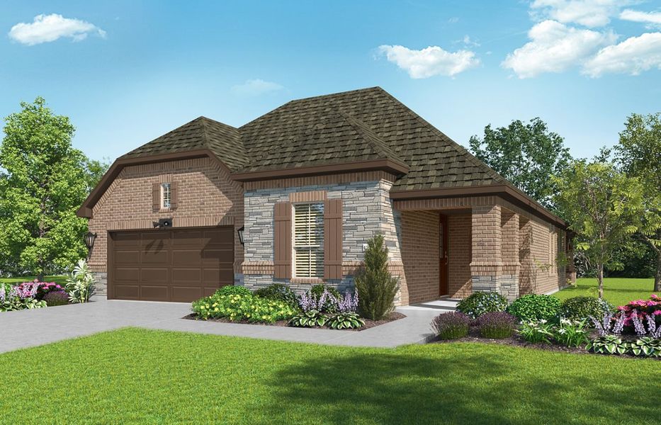 Representative exterior photo of a completed home built from the Verona by Ladera Texas in Ladera Prosper, Prosper, TX (Image 19).