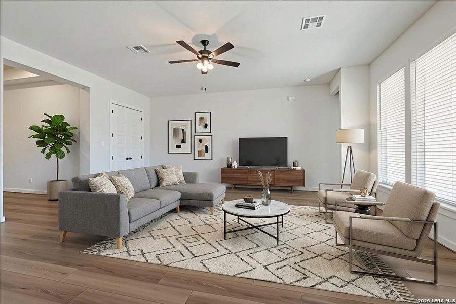 Furnished interior view inside a new home in Foxbrook, Cibolo (Image 5).