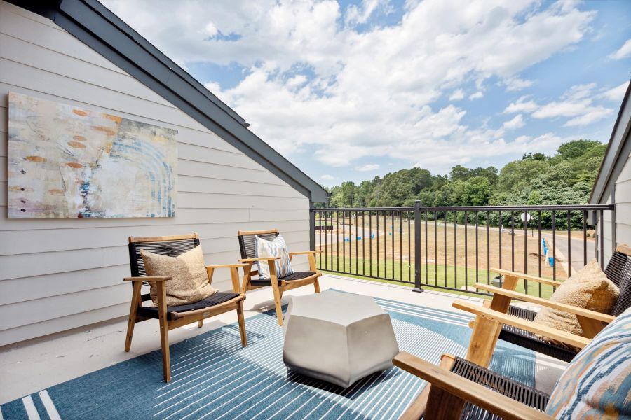 Representative exterior details of a home built from the Stowe by Tri Pointe Homes in Seven Oaks, Belmont (Image 25).