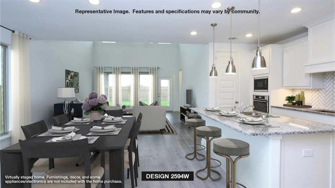 Furnished interior view inside a new home in Avondale 45', Fate (Image 4). Furnished interior view inside a new home in Avondale 45', Fate (Image 4).