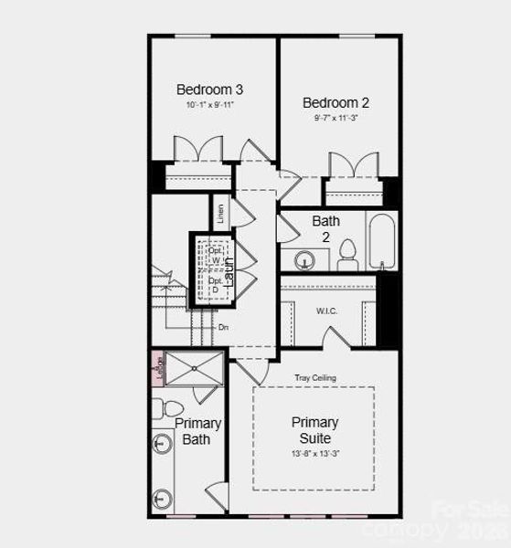Additional Highlights Include: Bedroom with bath in place of flex, shower ledge at primary bath, and slide-in range package