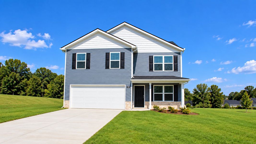 Front exterior of a new home in Owensby Farms, Dayton, TN, highlighting curb appeal (Image 15).