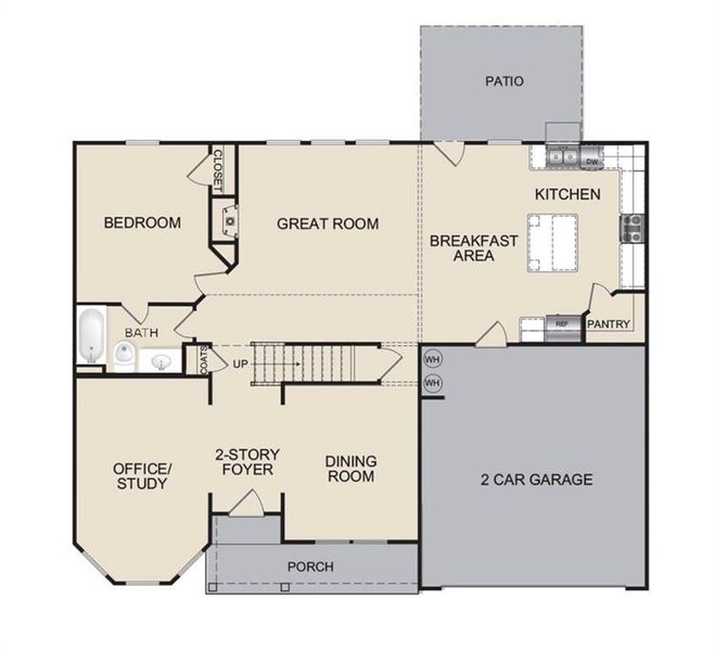 2D floor plan layout of this home in , Buford, GA (Image 3). 2D floor plan layout of this home in , Buford, GA (Image 3).