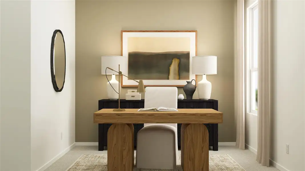 Furnished interior view inside a new home in Meadowlark Preserve, Pflugerville (Image 3).