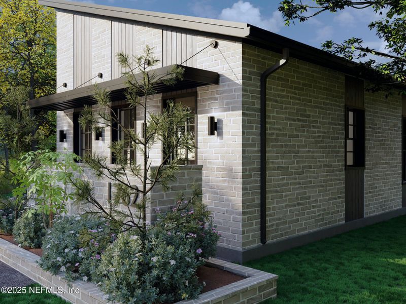 Front exterior of a new home in , Jacksonville, FL, highlighting curb appeal (Image 27).
