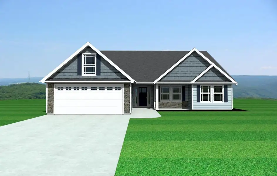 Representative exterior photo of a completed home built from the Drayton by Enchanted Homes in Ballentine Ridge, Lyman, SC (Image 2).