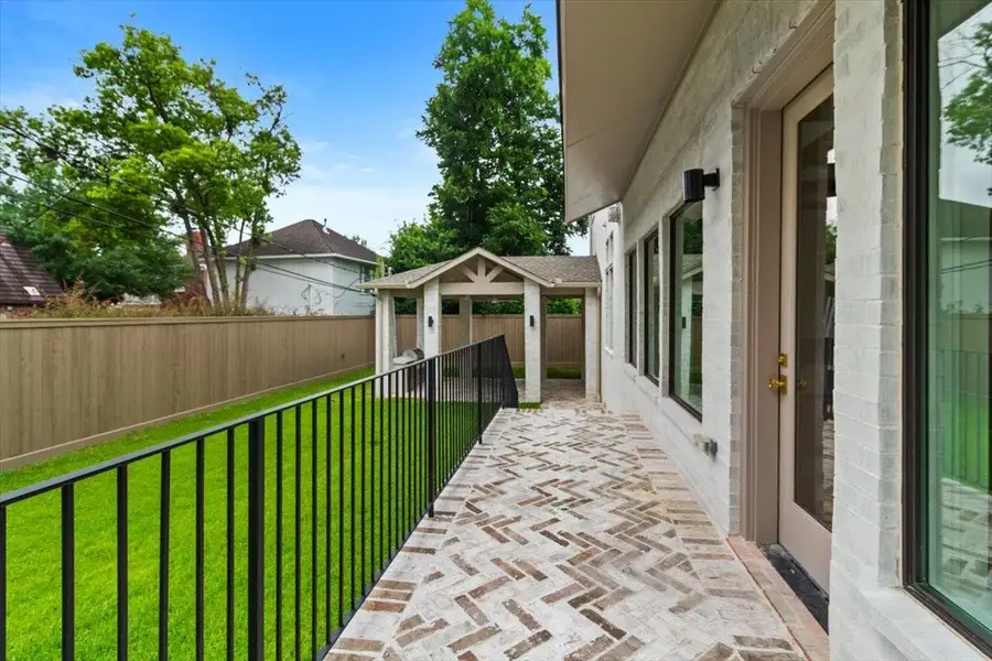 Outside the family room this area would be a perfect place for a table and chairs