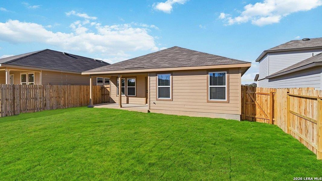 Exterior details and patio area of a home in The Birch at Spencer Ranch, Boerne (Image 4).