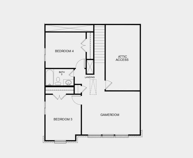 Second Floor Plan - Additional Highlights Include: ring doorbell camera, pre-wire over kitchen island for pendant lights, and gas line at pati Second Floor Plan - Additional Highlights Include: ring doorbell camera, pre-wire over kitchen island for pendant lights, and gas line at pati