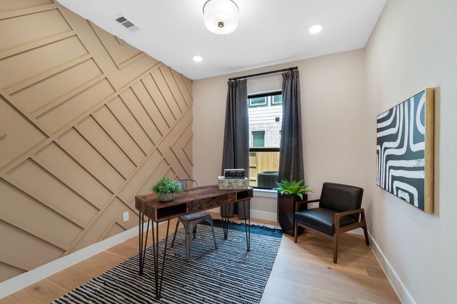 Furnished interior view inside a new home in Massey Oaks, Pearland (Image 24).