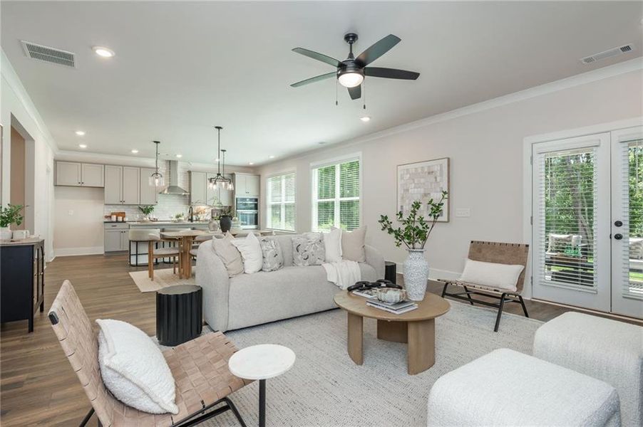 Furnished interior view inside a new home in , Flowery Branch (Image 63). Furnished interior view inside a new home in , Flowery Branch (Image 63).