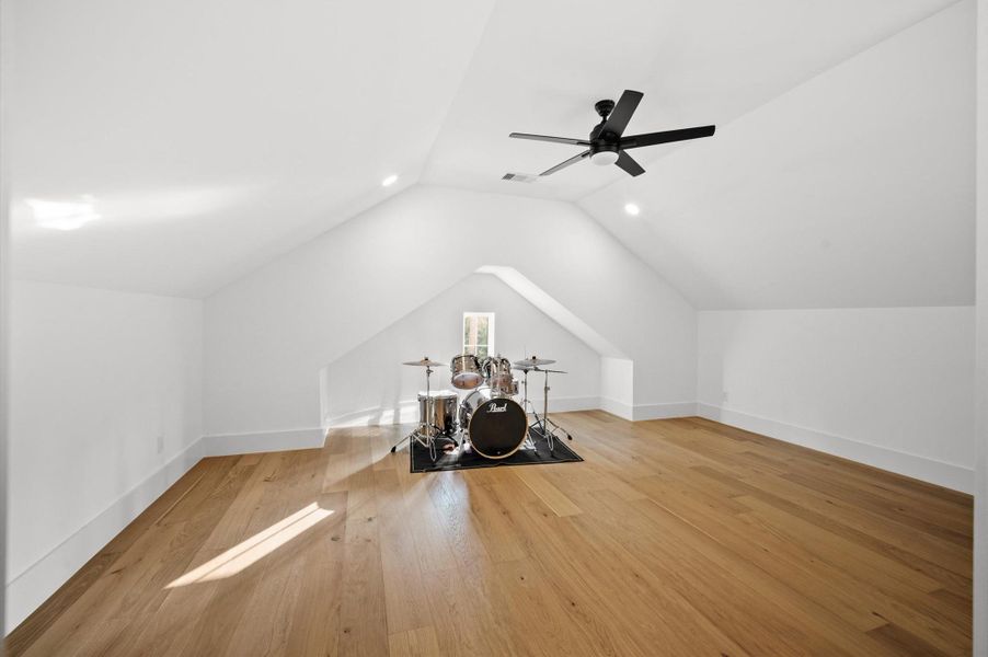 Versatile flex room ideal as a game room, media room, fourth bedroom or gym.