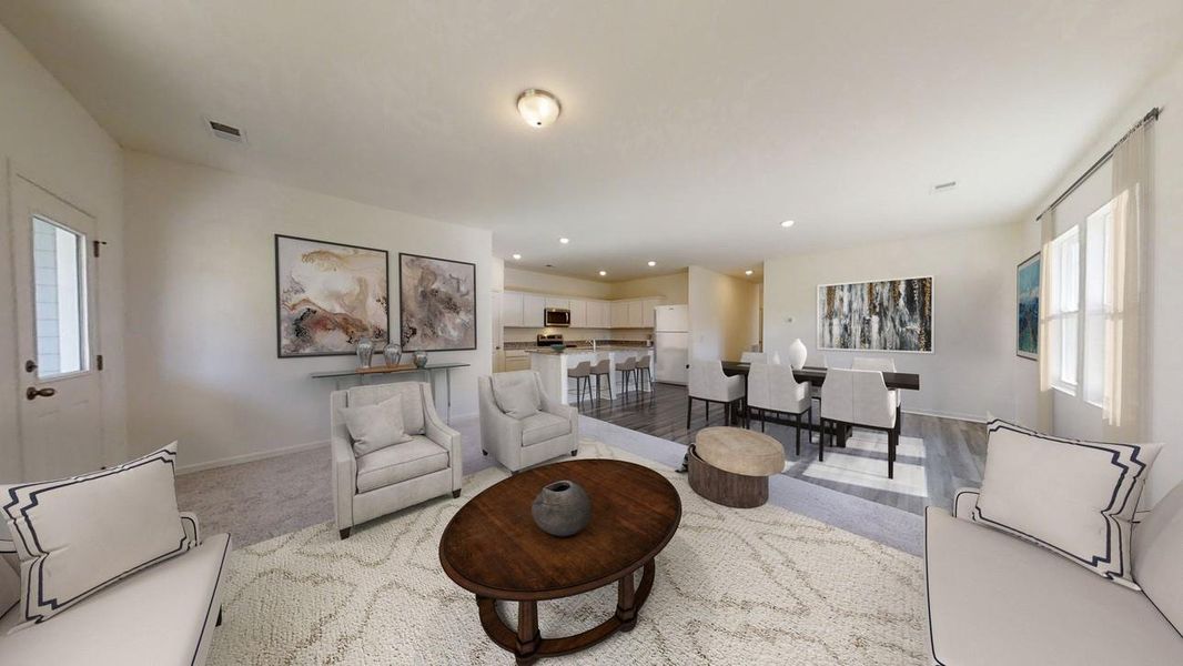 Furnished interior view inside a new home in Cedar Pointe, Crosby (Image 8).