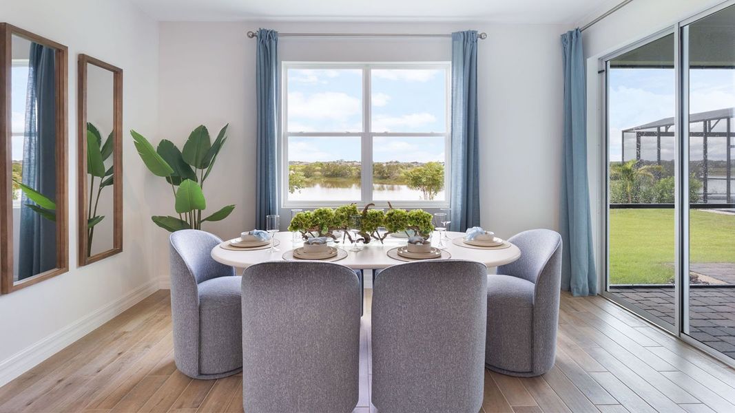 Representative furnished interior of a home built from the DENHAM by D.R. Horton in Lakes of Mount Dora, Mount Dora (Image 10).
