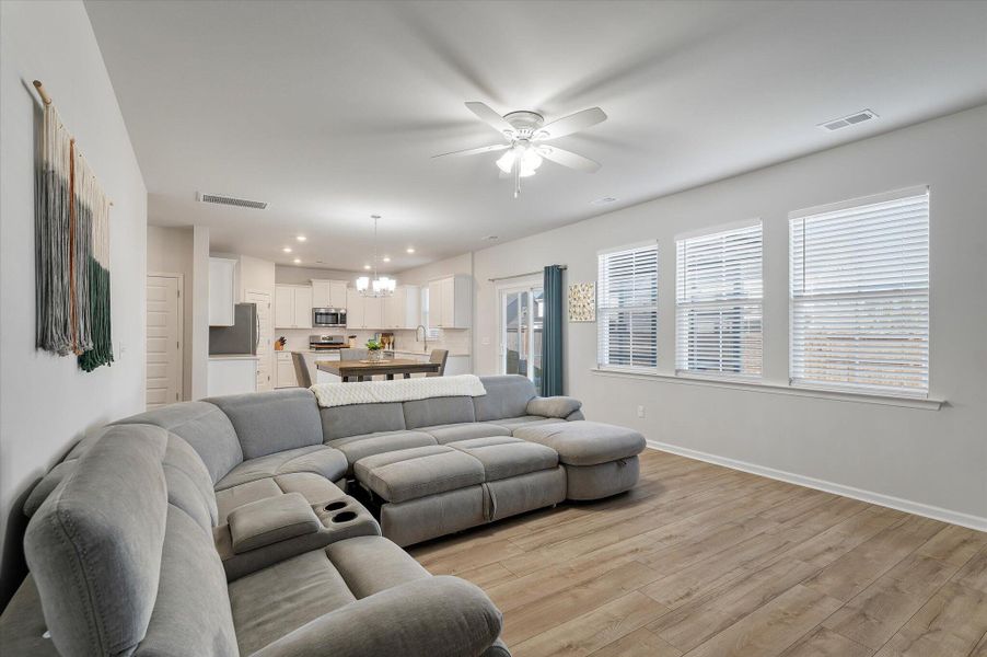 Furnished interior view inside a new home in Sweetgrass at Summers Corner, Summerville (Image 43).