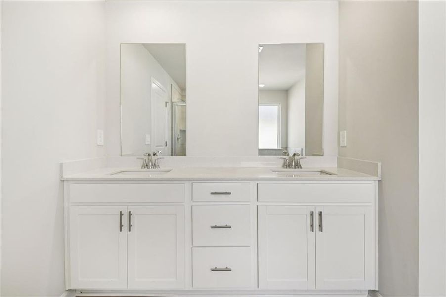 Furnished interior view inside a new home in Creekside at Oxford Park, Fairburn (Image 10). Furnished interior view inside a new home in Creekside at Oxford Park, Fairburn (Image 10).